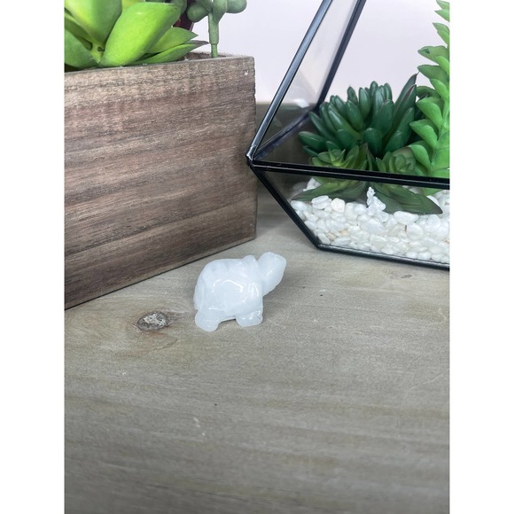 White Jade Turtle Polished Carving - Picture 7 of 10